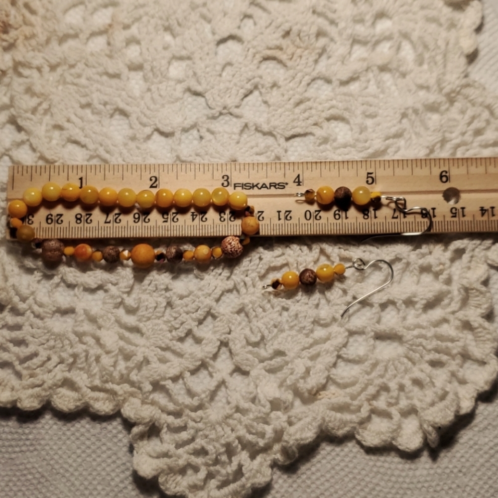 7 inch Bracelet and earrings